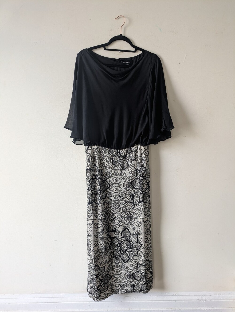 St. John Black and silver dress